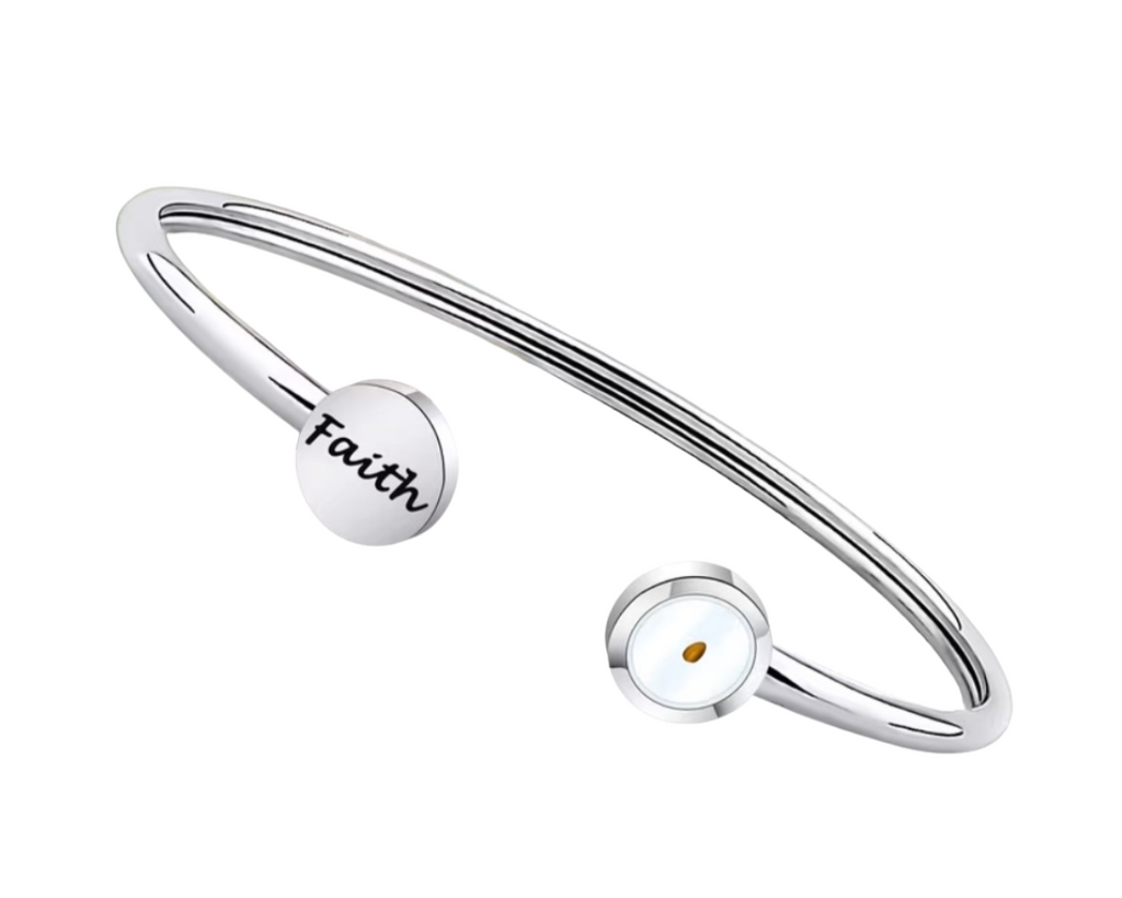 Pulsera plateada "Faith"