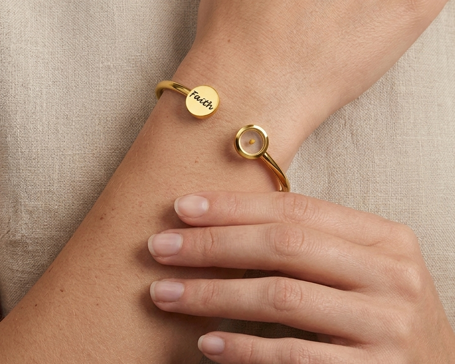 Pulsera dorada "Faith"